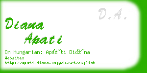 diana apati business card